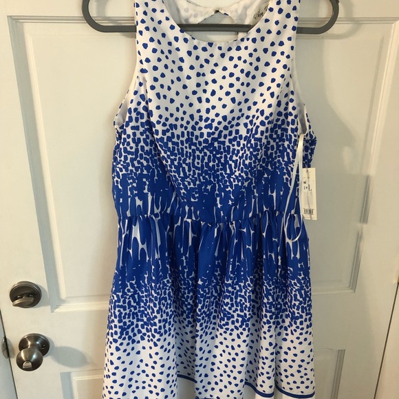 NWT Eliza J Nordstrom Santorini Blue & White Dress 14 - Picture 2 of 11
